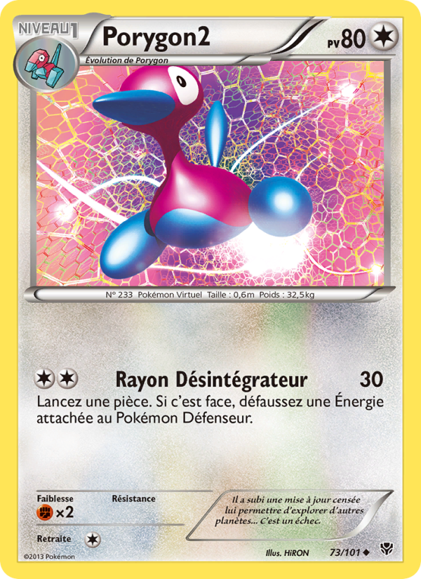 Porygon2 73 — Explosion Plasma (French Pokémon TCG card)