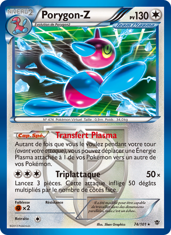 Porygon-Z 74 — Explosion Plasma (French Pokémon TCG card)