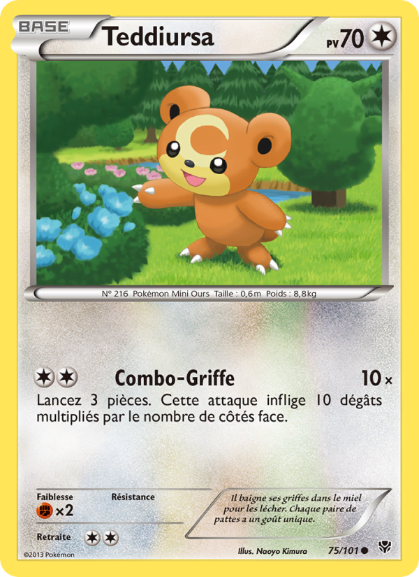 Teddiursa 75 — Explosion Plasma (French Pokémon TCG card)