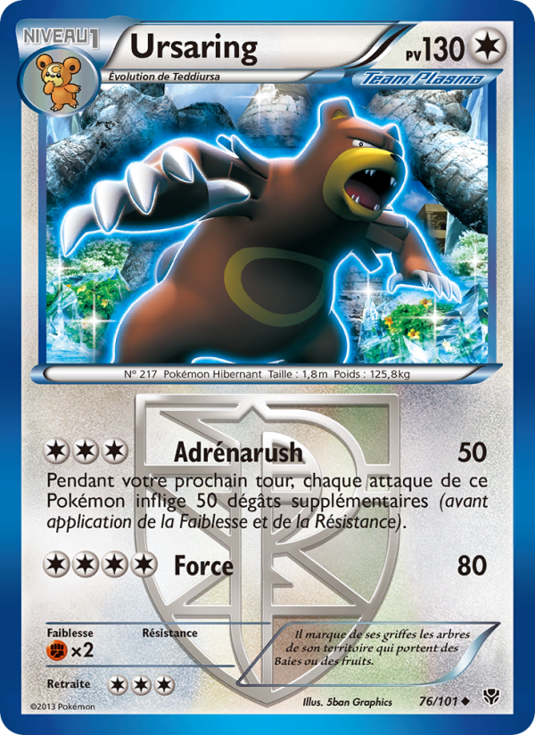 Ursaring 76 — Explosion Plasma (French Pokémon TCG card)