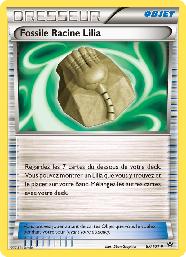 Fossile Racine Lilia 87 — Explosion Plasma (French Pokémon TCG card)
