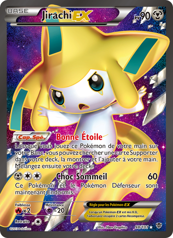 Jirachi EX 98 — Explosion Plasma (French Pokémon TCG card)