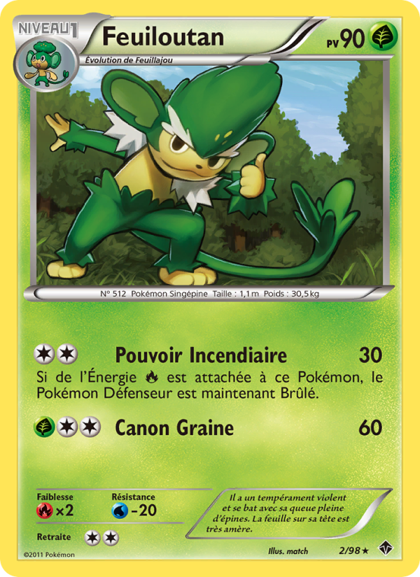 Feuiloutan 2 — Pouvoirs Émergents (French Pokémon TCG card)