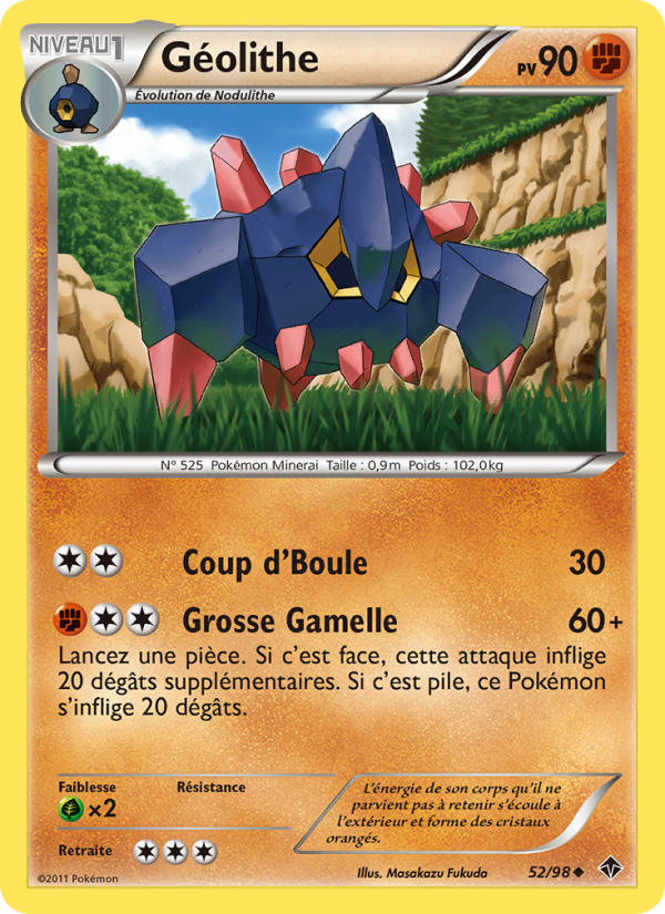 Géolithe 52 — Pouvoirs Émergents (French Pokémon TCG card)