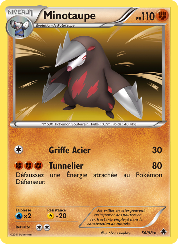 Minotaupe 56 — Pouvoirs Émergents (French Pokémon TCG card)
