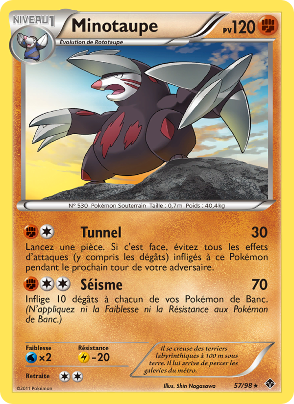Minotaupe 57 — Pouvoirs Émergents (French Pokémon TCG card)