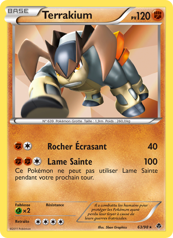 Terrakium 63 — Pouvoirs Émergents (French Pokémon TCG card)