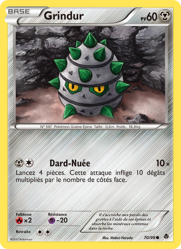Grindur 70 — Pouvoirs Émergents (French Pokémon TCG card)