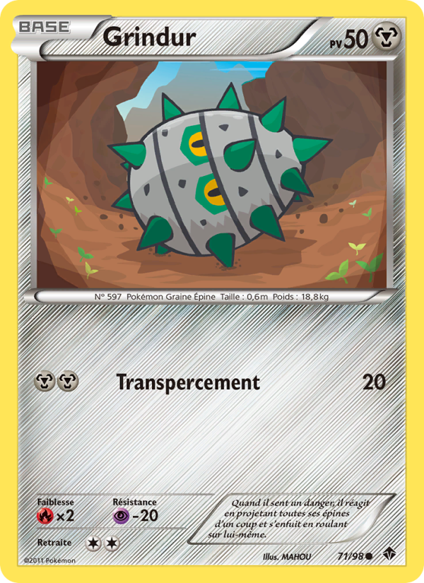 Grindur 71 — Pouvoirs Émergents (French Pokémon TCG card)