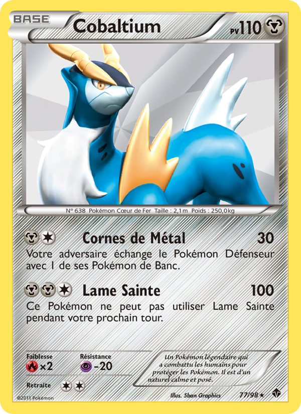 Cobaltium 77 — Pouvoirs Émergents (French Pokémon TCG card)