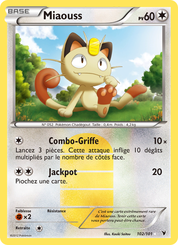 Miaouss 102 — Nobles Victoires (French Pokémon TCG card)