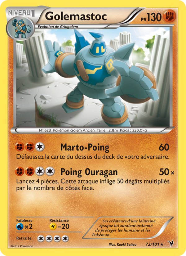 Golemastoc 72 — Nobles Victoires (French Pokémon TCG card)