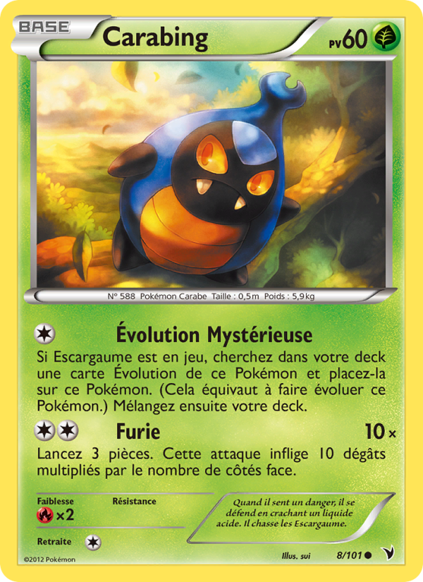 Carabing 8 — Nobles Victoires (French Pokémon TCG card)