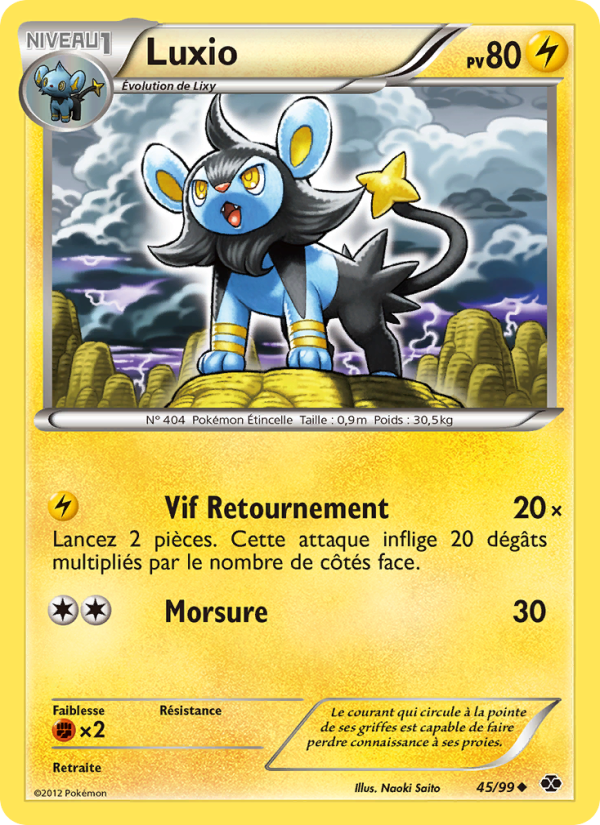 Luxio 45 — Destinées Futures (French Pokémon TCG card)