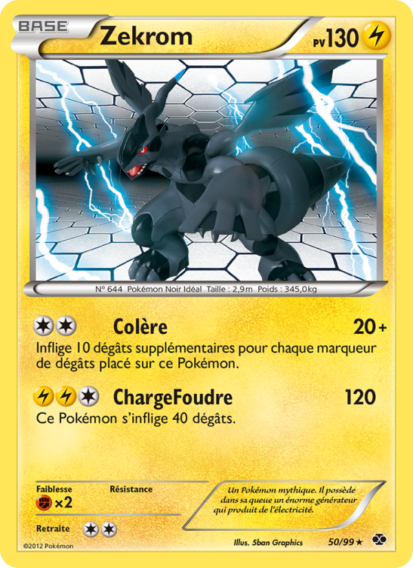 Zekrom 50 — Destinées Futures (French Pokémon TCG card)