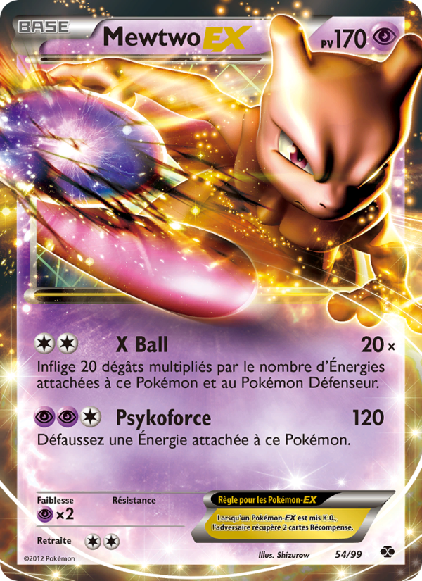 Mewtwo-EX 54 — Destinées Futures (French Pokémon TCG card)
