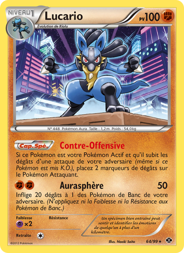 Lucario 64 — Destinées Futures (French Pokémon TCG card)