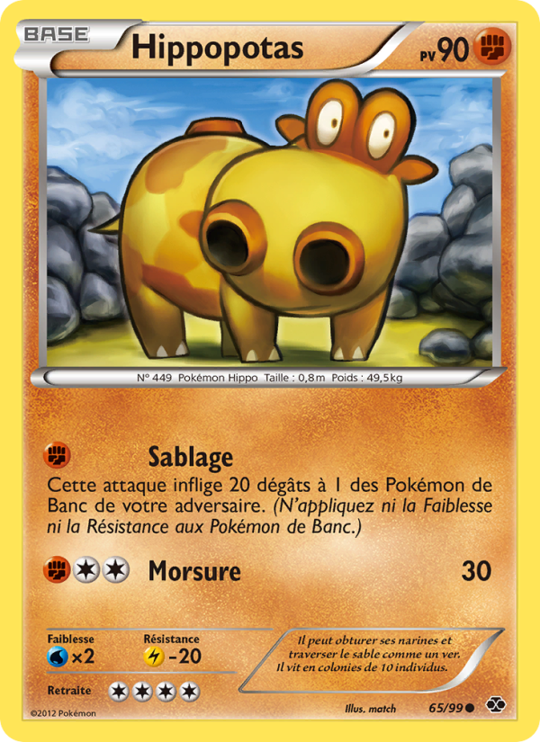Hippopotas 65 — Destinées Futures (French Pokémon TCG card)