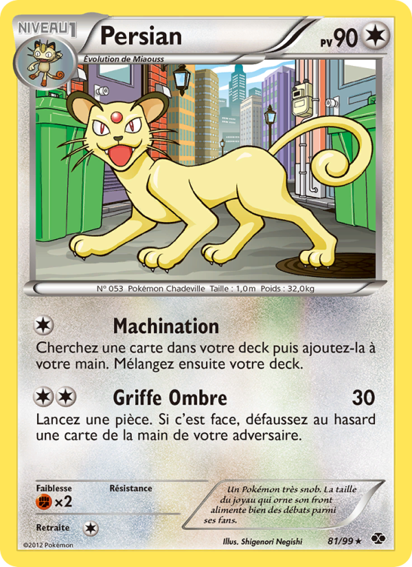 Persian 81 — Destinées Futures (French Pokémon TCG card)