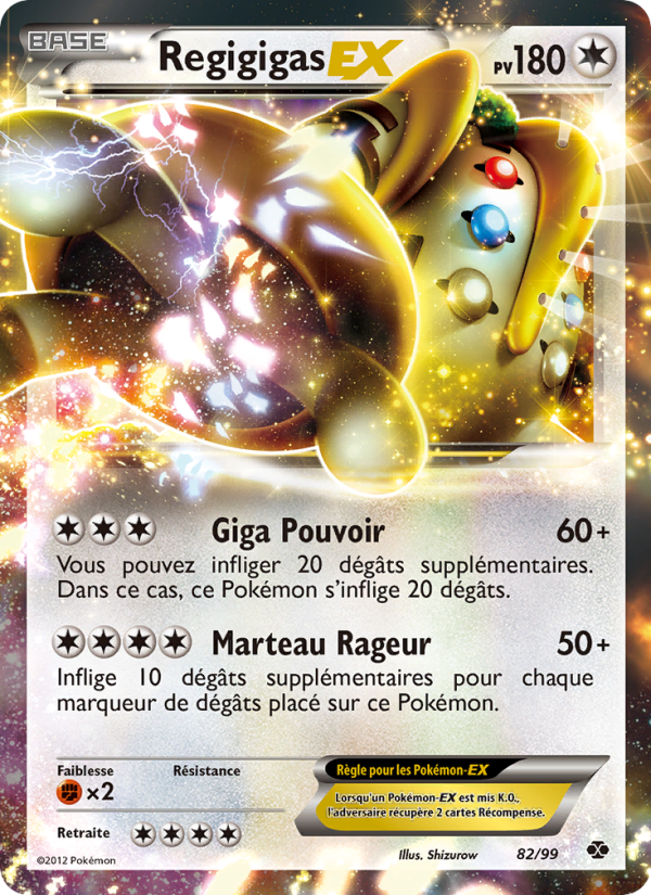 Regigigas-EX 82 — Destinées Futures (French Pokémon TCG card)