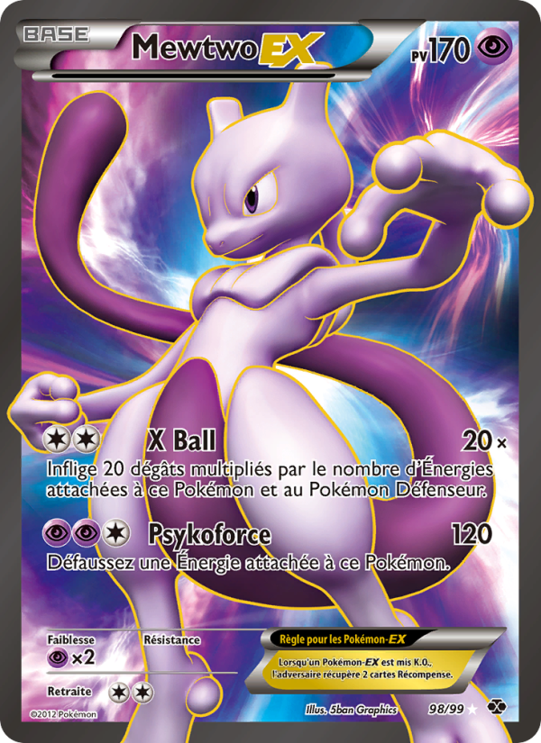 Mewtwo-EX 98 — Destinées Futures (French Pokémon TCG card)