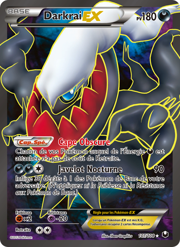 Darkrai-EX 107 — Explorateurs Obscurs (French Pokémon TCG card)