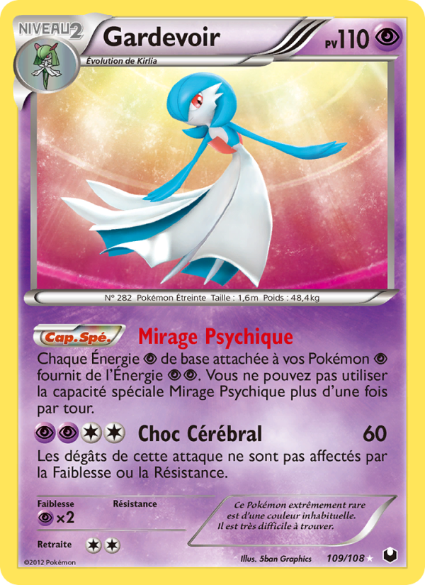 Gardevoir 109 — Explorateurs Obscurs (French Pokémon TCG card)