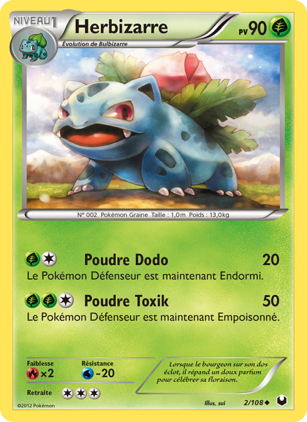 Herbizarre 2 — Explorateurs Obscurs (French Pokémon TCG card)