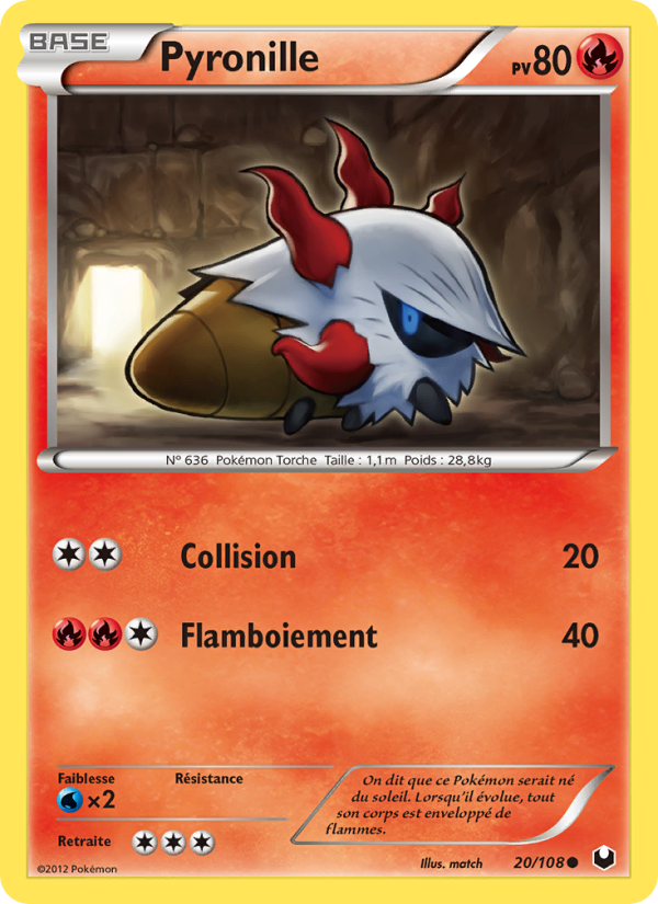 Pyronille 20 — Explorateurs Obscurs (French Pokémon TCG card)