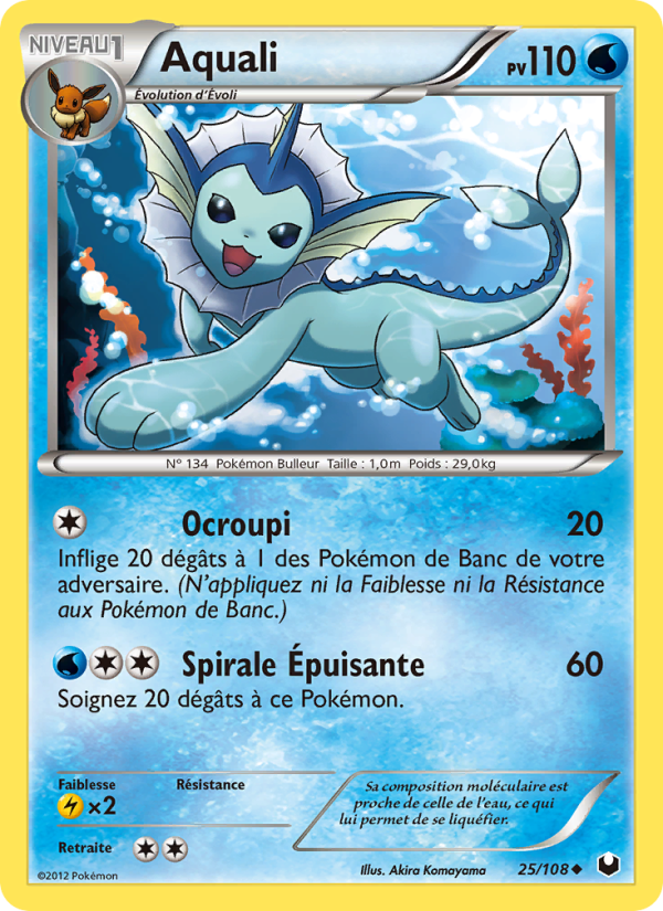 Aquali 25 — Explorateurs Obscurs (French Pokémon TCG card)