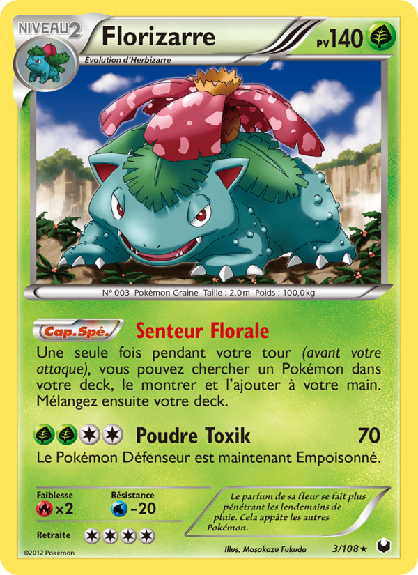 Florizarre 3 — Explorateurs Obscurs (French Pokémon TCG card)