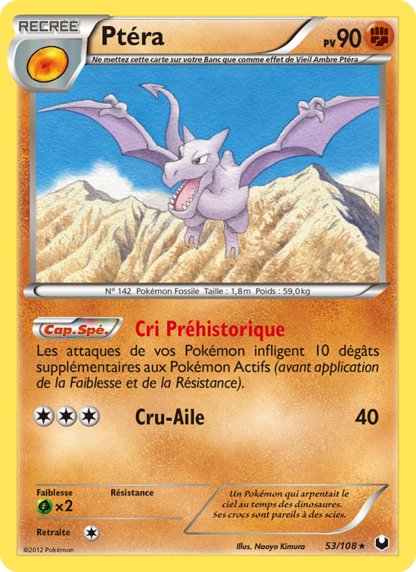 Ptéra 53 — Explorateurs Obscurs (French Pokémon TCG card)