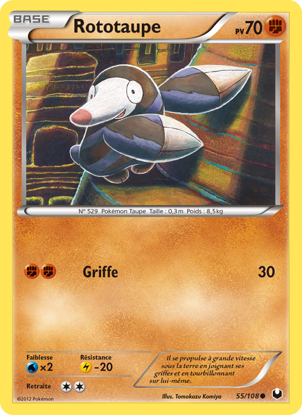 Rototaupe 55 — Explorateurs Obscurs (French Pokémon TCG card)
