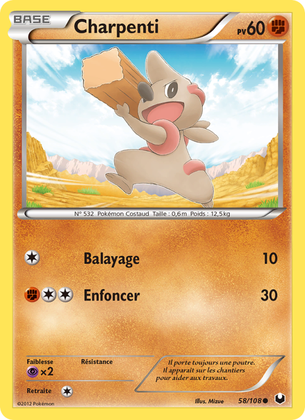 Charpenti 58 — Explorateurs Obscurs (French Pokémon TCG card)