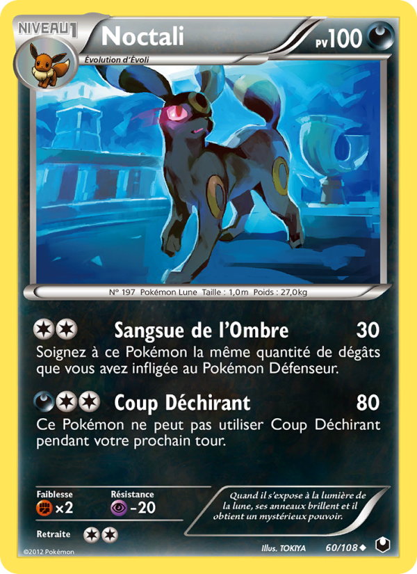 Noctali 60 — Explorateurs Obscurs (French Pokémon TCG card)