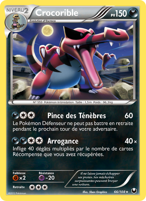 Crocorible 66 — Explorateurs Obscurs (French Pokémon TCG card)