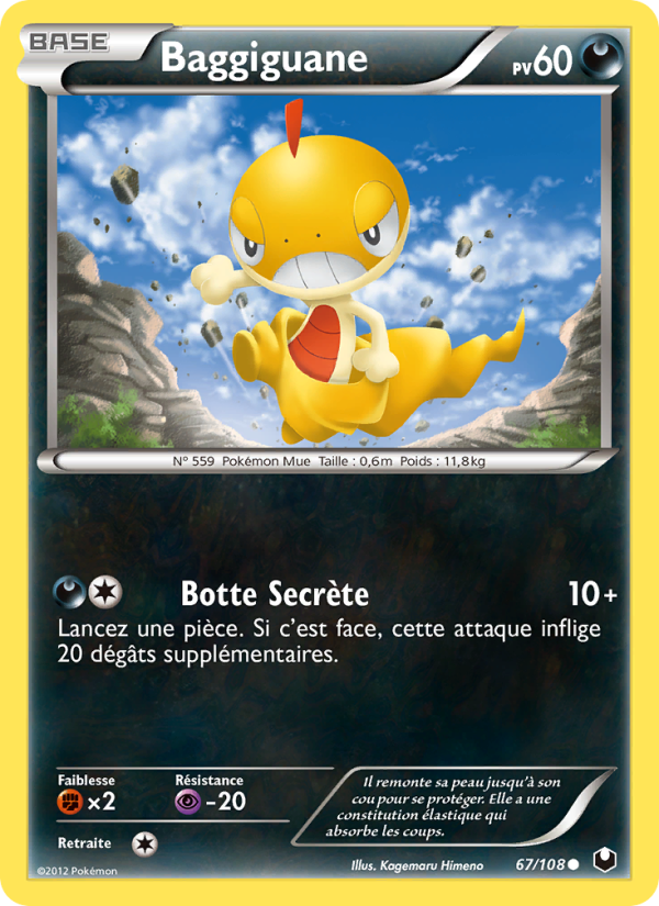 Baggiguane 67 — Explorateurs Obscurs (French Pokémon TCG card)