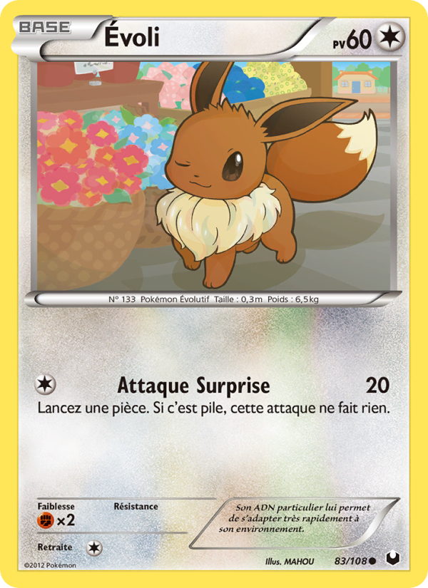 Évoli 83 — Explorateurs Obscurs (French Pokémon TCG card)