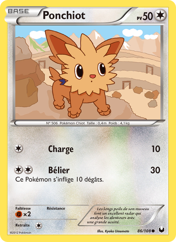 Ponchiot 86 — Explorateurs Obscurs (French Pokémon TCG card)