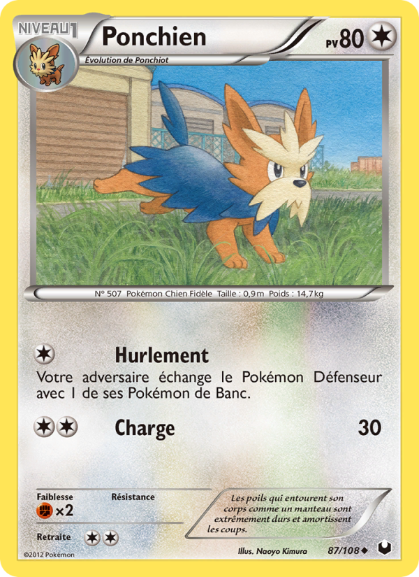 Ponchien 87 — Explorateurs Obscurs (French Pokémon TCG card)
