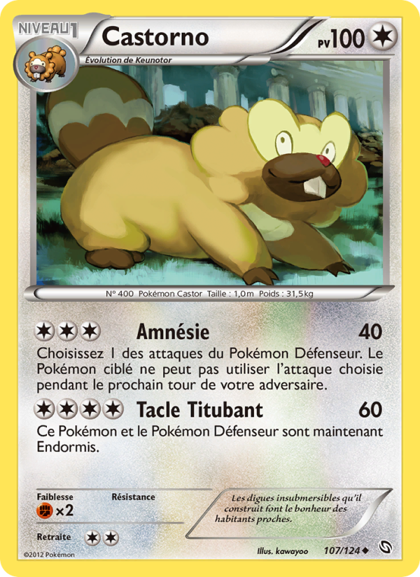 Castorno 107 — Dragons Éxaltés (French Pokémon TCG card)