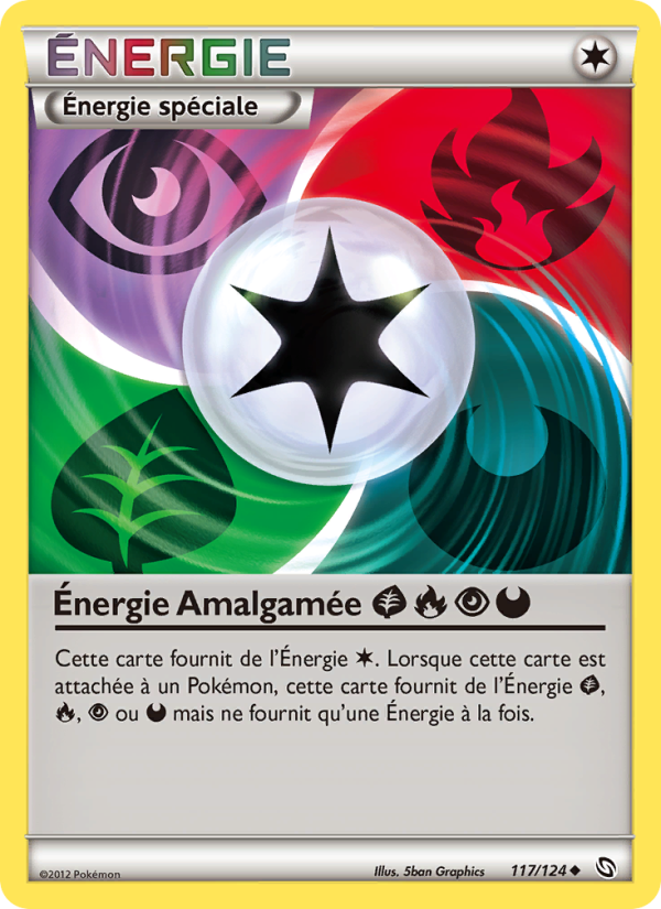 Énergie Amalgamée GrassFirePsychicDarkness 117 — Dragons Éxaltés (French Pokémon TCG card)