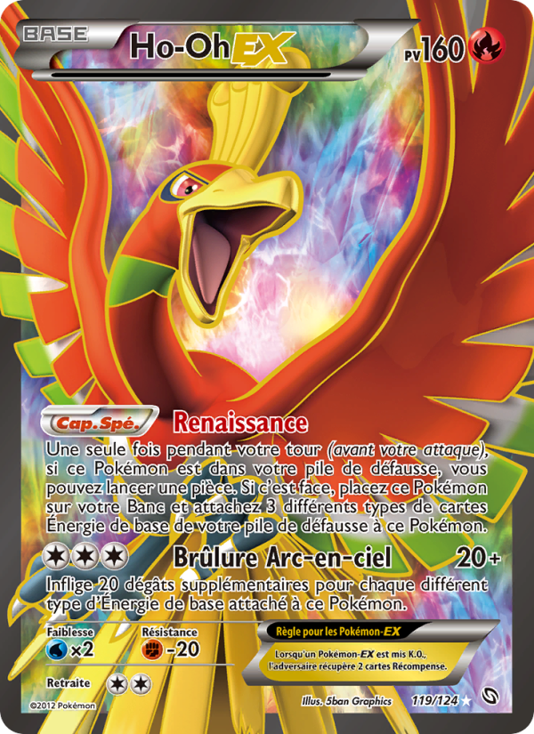 Ho-Oh-EX 119 — Dragons Éxaltés (French Pokémon TCG card)
