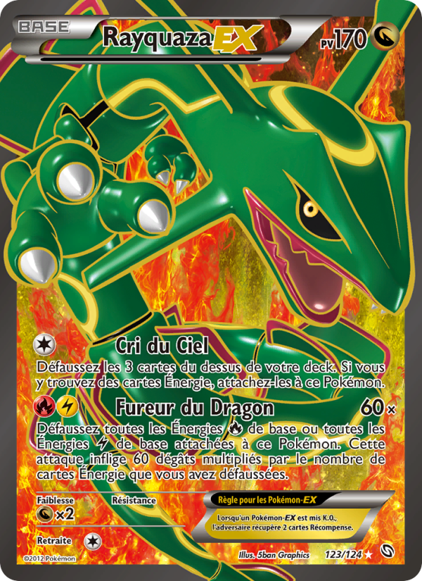 Rayquaza-EX 123 — Dragons Éxaltés (French Pokémon TCG card)