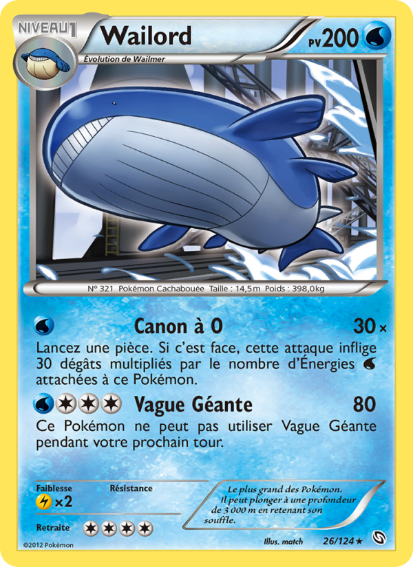 Wailord 26 — Dragons Éxaltés (French Pokémon TCG card)