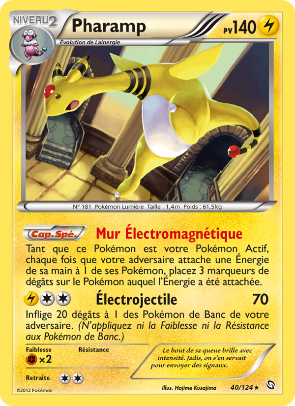 Pharamp 40 — Dragons Éxaltés (French Pokémon TCG card)