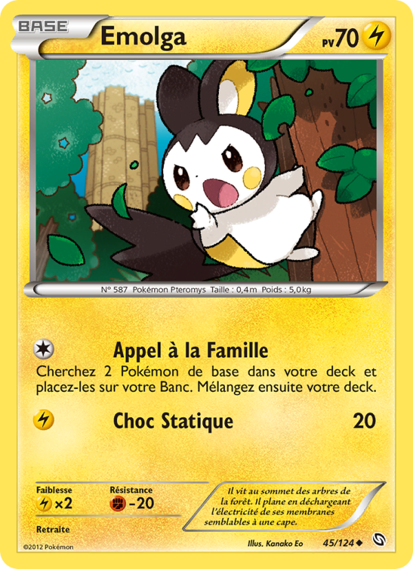 Emolga 45 — Dragons Éxaltés (French Pokémon TCG card)