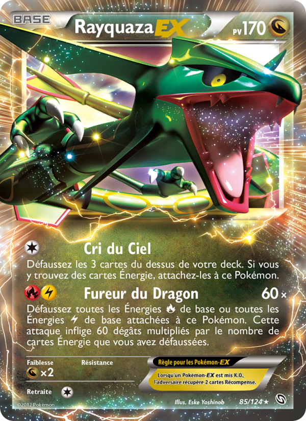 Rayquaza-EX 85 — Dragons Éxaltés (French Pokémon TCG card)