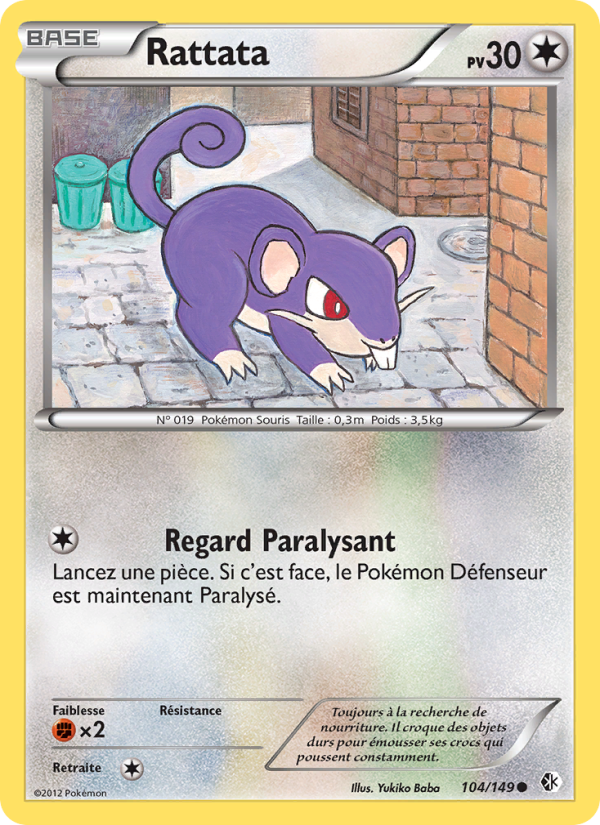 Rattata 104 — Frontières Franchies (French Pokémon TCG card)