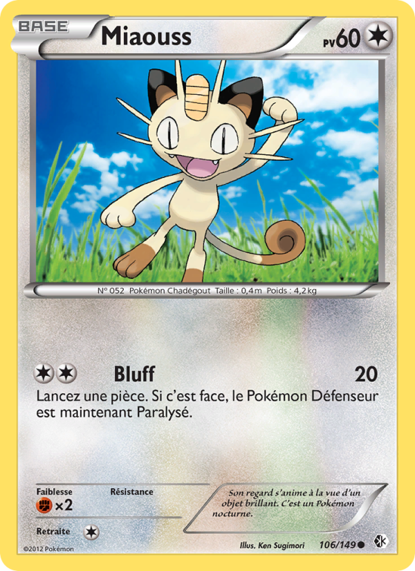Miaouss 106 — Frontières Franchies (French Pokémon TCG card)